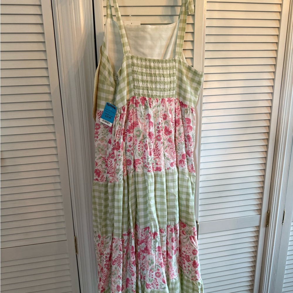 Rachel Zoe Green and Pink Floral Dress